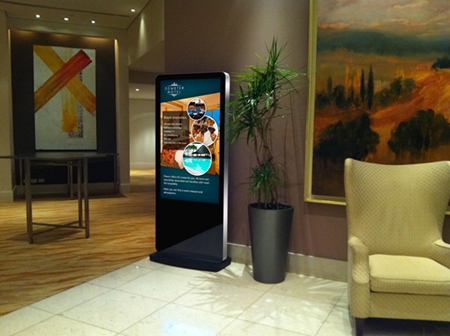 digital signage screen lobby